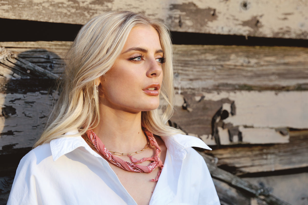 Distressed Bandana - Sun Washed Red