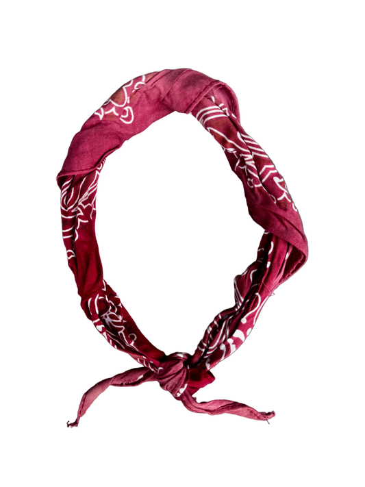 Distressed Bandana - Ruby